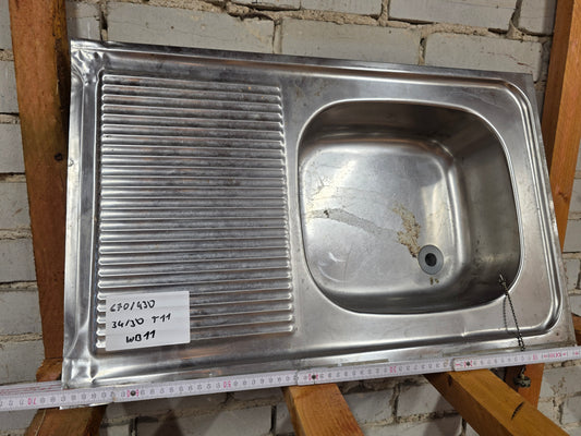 Waschbecken Metall 67cm x 43cm Wohnwagen