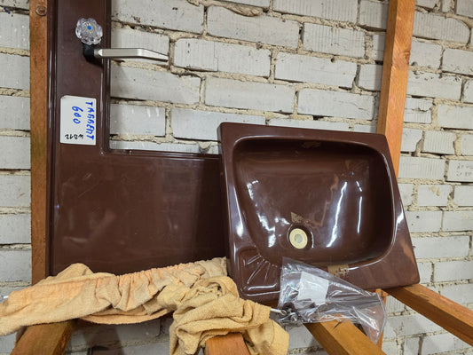 Tabbert 600 Waschbecken Kunststoff Braun mit Amatur Wohnwagen