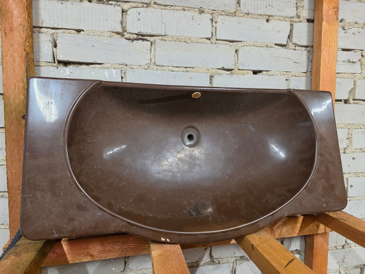Waschbecken Kunststoff Braun 71cm x 30cm Wohnwagen