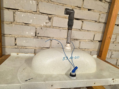 Waschbecken Kunststoff Weiß mit Amatur 68cm x 32cm Wohnwagen